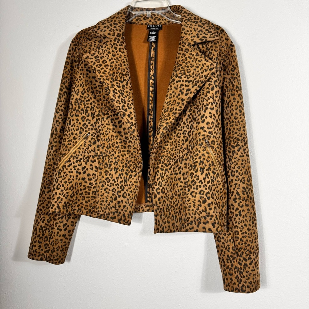 Soho Brown Leopard Print Blazer